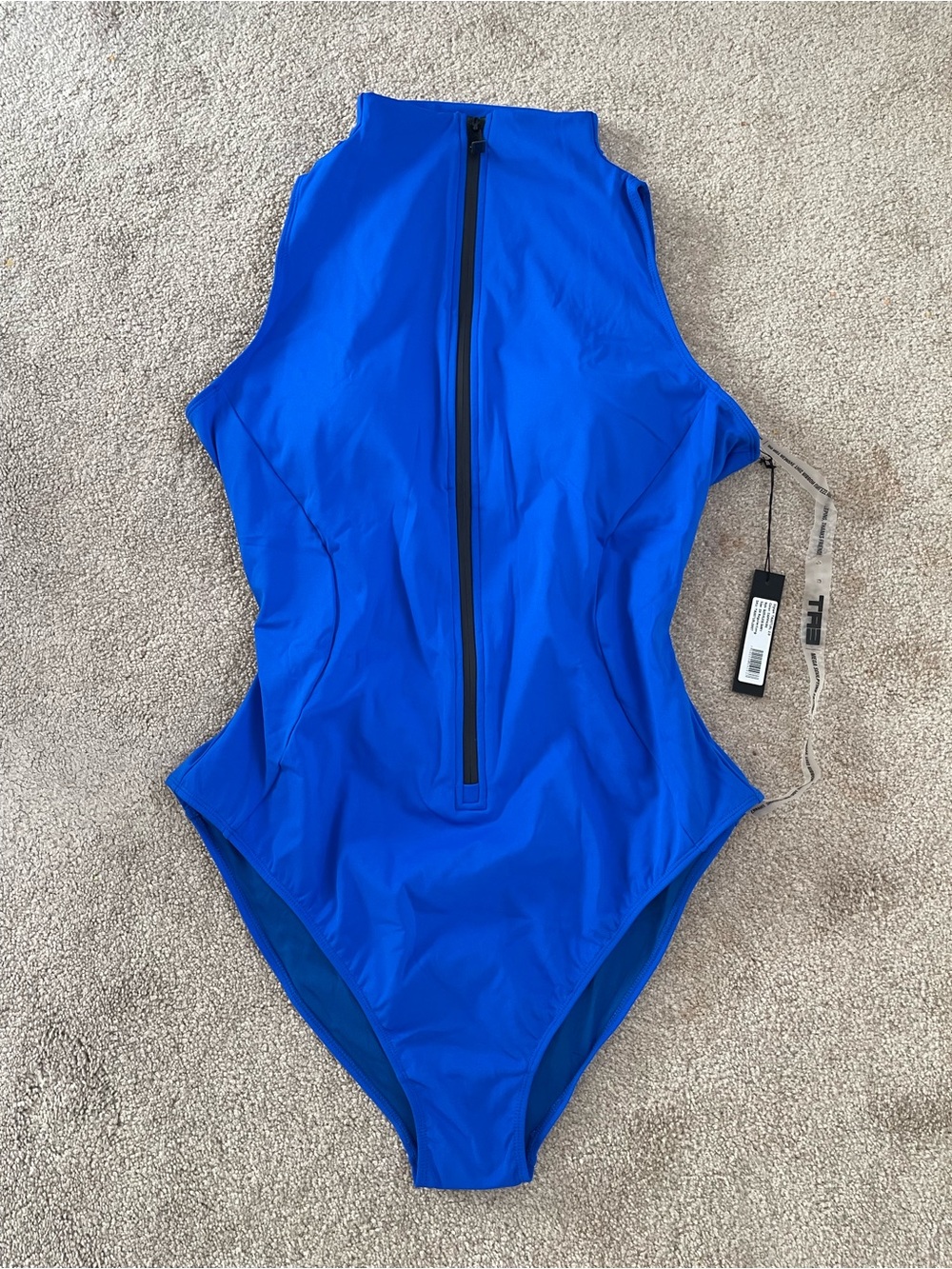 TA3 Sleeveless Surfy One Piece Swimsuit Sapphire Blue 3X RL NWT Shaping Swimwear